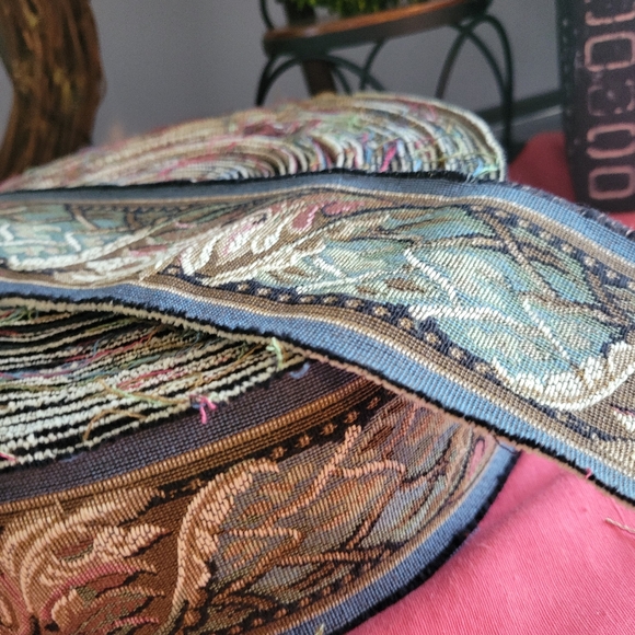 VINTAGE TAPESTRY TRIM BORDER DRAERT UPHOLSTERY TRIM 33 YR - Picture 11 of 15